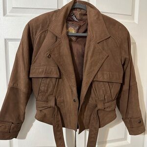 Adventure Bound Originals Genuine Leather Jacket with Zip-Out Vest – Brown, XS